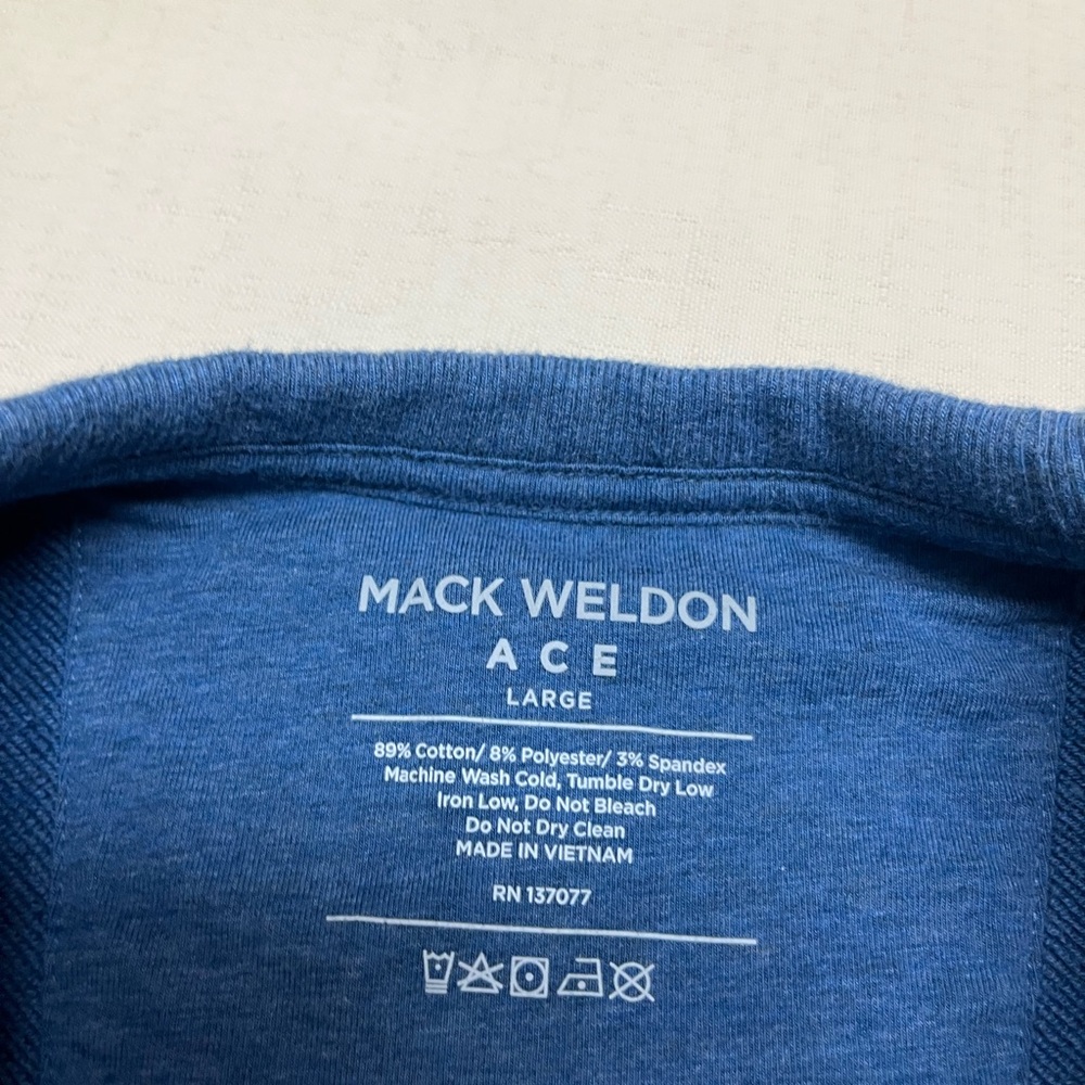 Mack Weldon L blue Ace Crew Pullover Sweatshirt - image 5